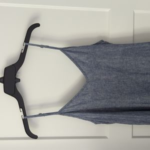 100% linen maxi shift dress